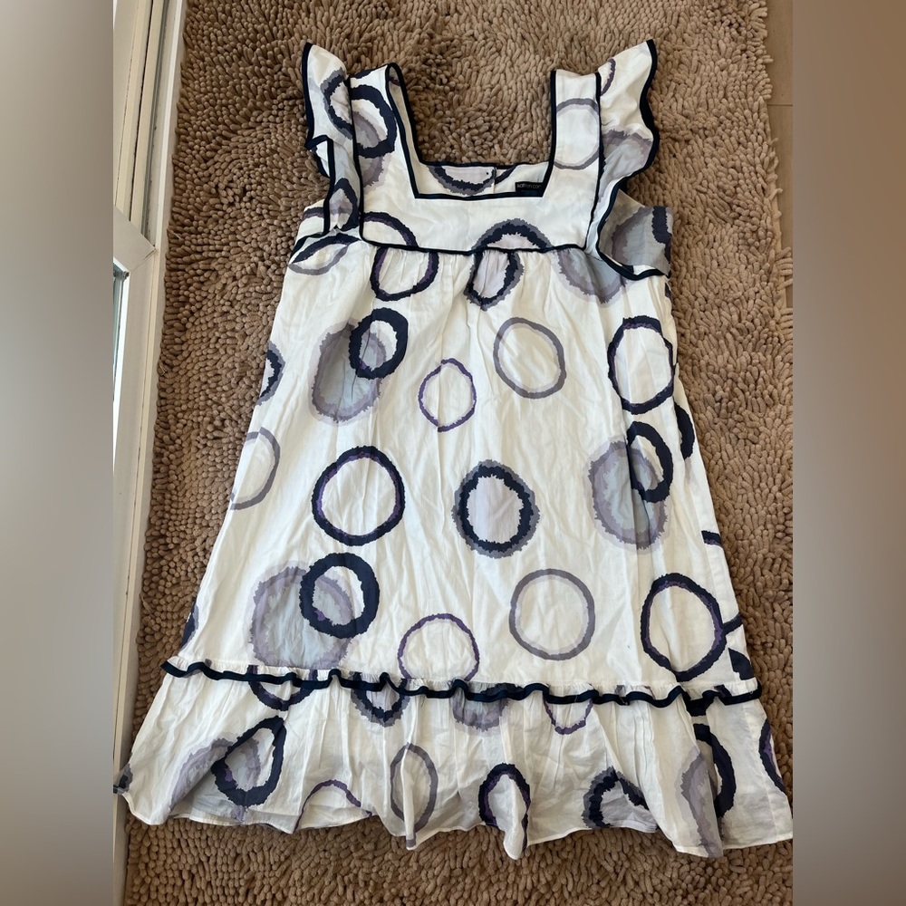 Cottagcore circle pattern tank dress